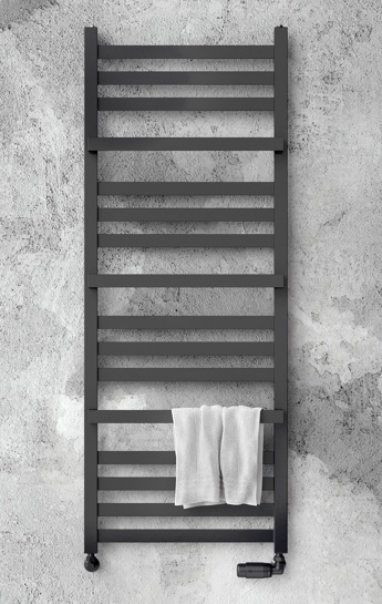 Rankšluosčių džiovintuvas Regnis Lox Duo 43x116 cm, matinė juoda